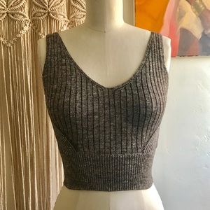 ‼️ SOLD ‼️——- H&M | KNITTED| METALLIC CROP TANK